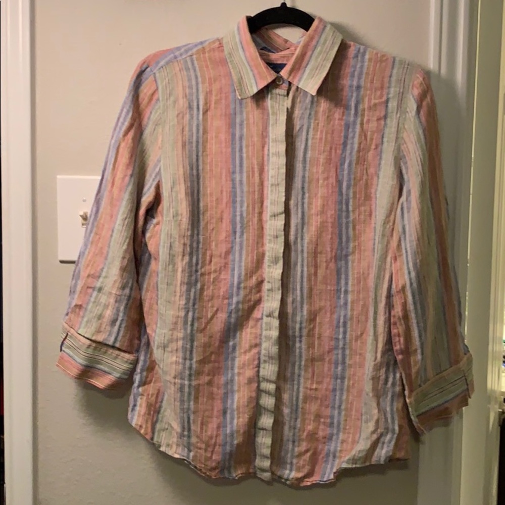 Faconnable linen blouse